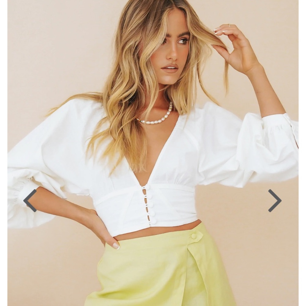 BRAND NEW! Verge girl white Paris Sun blouse